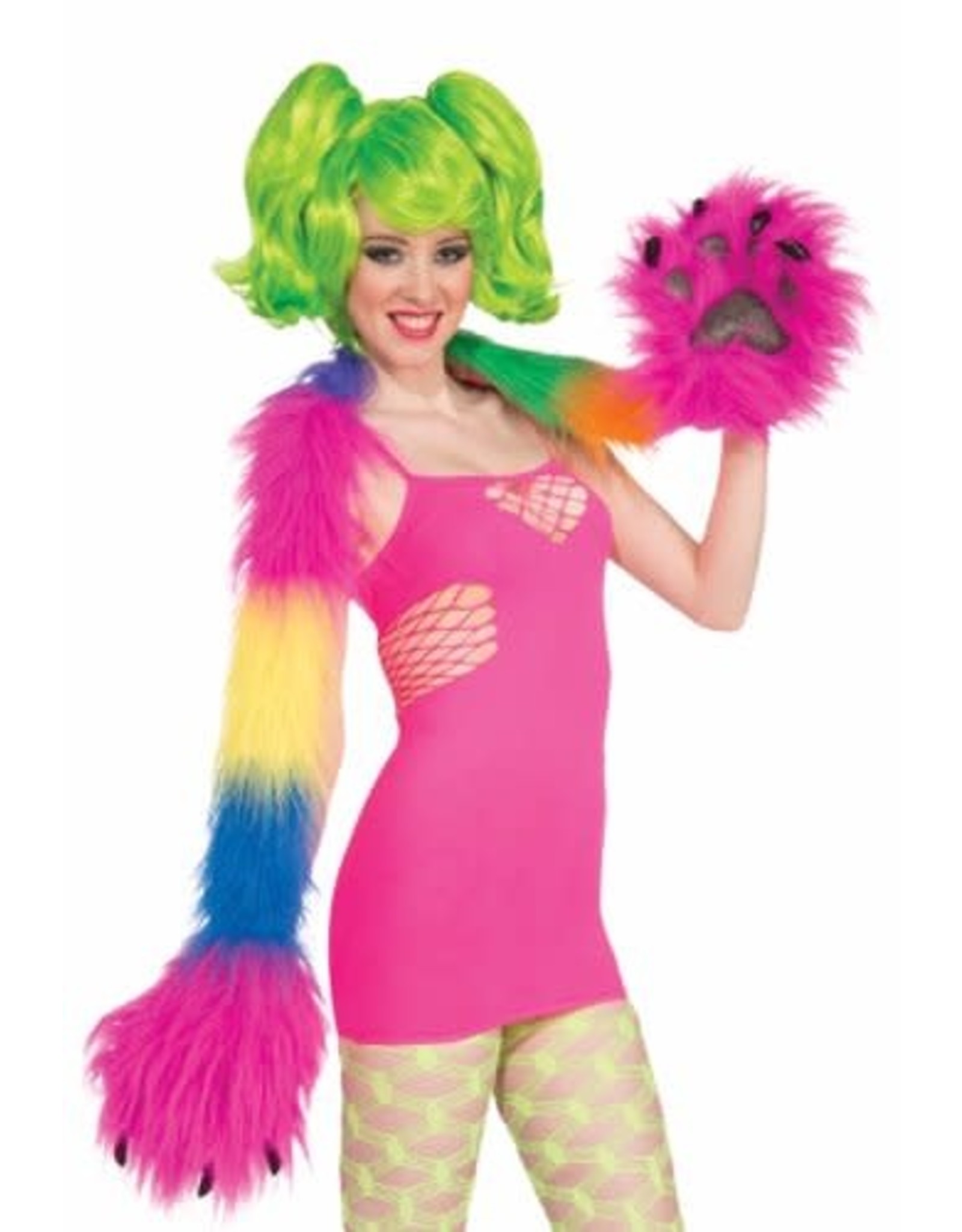 Forum Novelties Inc Rainbow Monster Mits, Multi