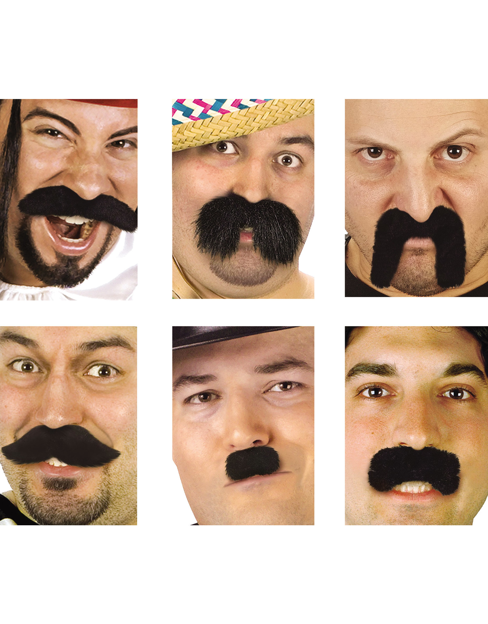 Fun World Costume Mustache, Black, Adult, 9268 Small Patch