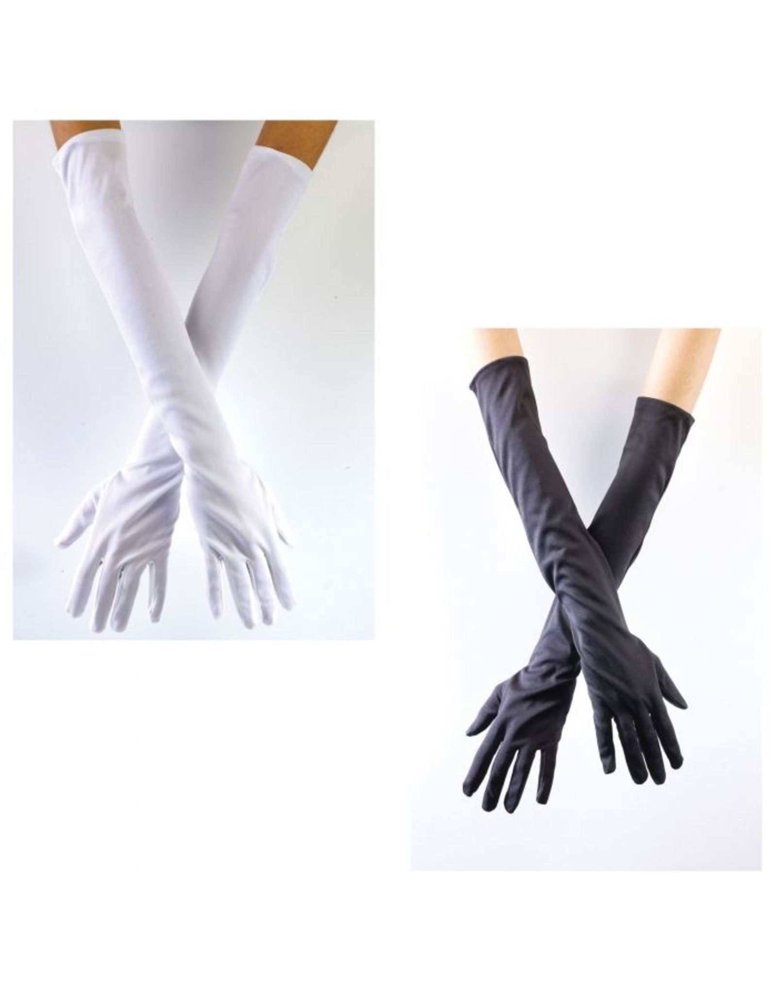 Fun World 20.5" Opera Gloves - BLACK