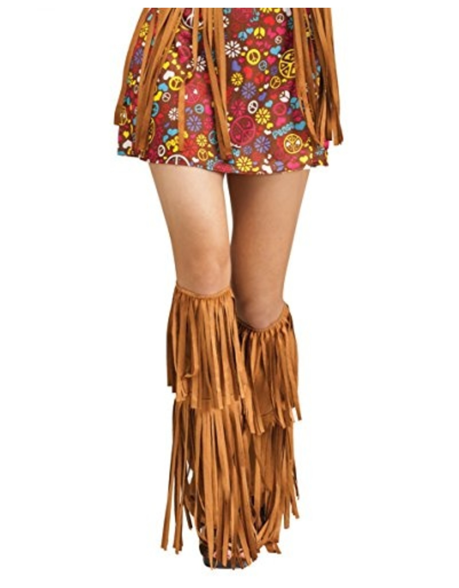 Fun World Groovy 60'S Fringe Boot Covers, Brown