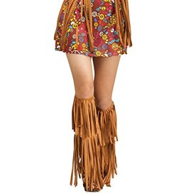 Fun World Groovy 60'S Fringe Boot Covers, Brown