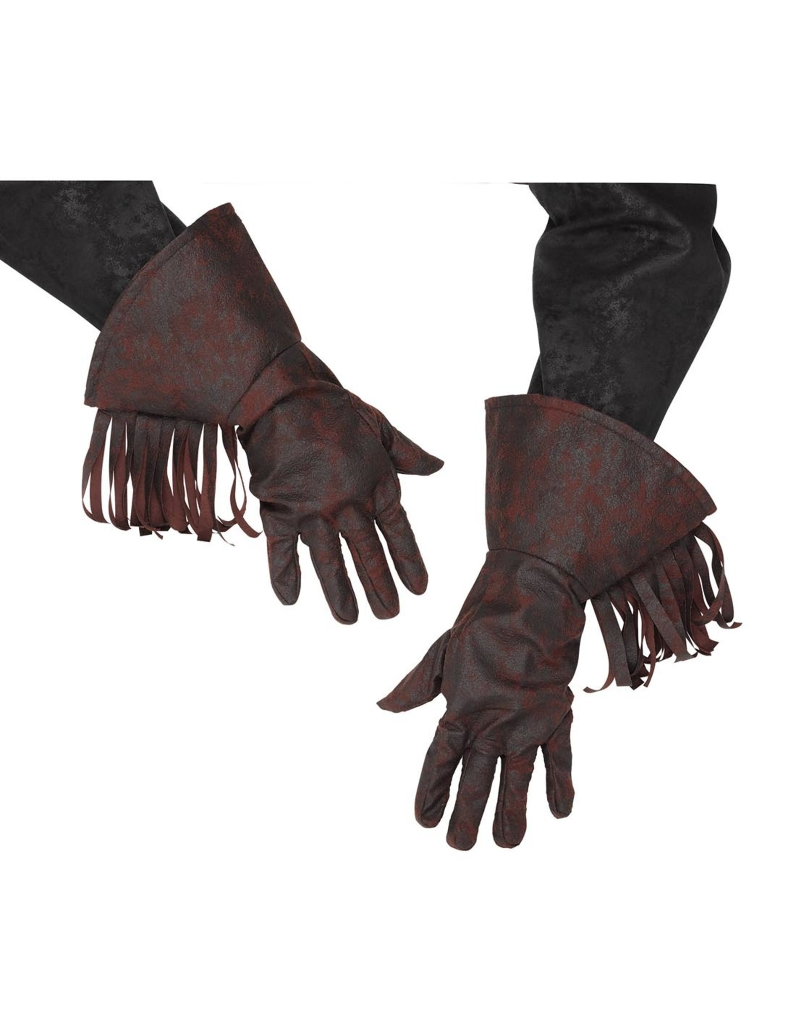 Fun World Cowboy Gloves, Brown, Adult