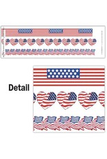Patriotic Stars And Stripes Flag One Size Temporary Tattoo Red White Blue
