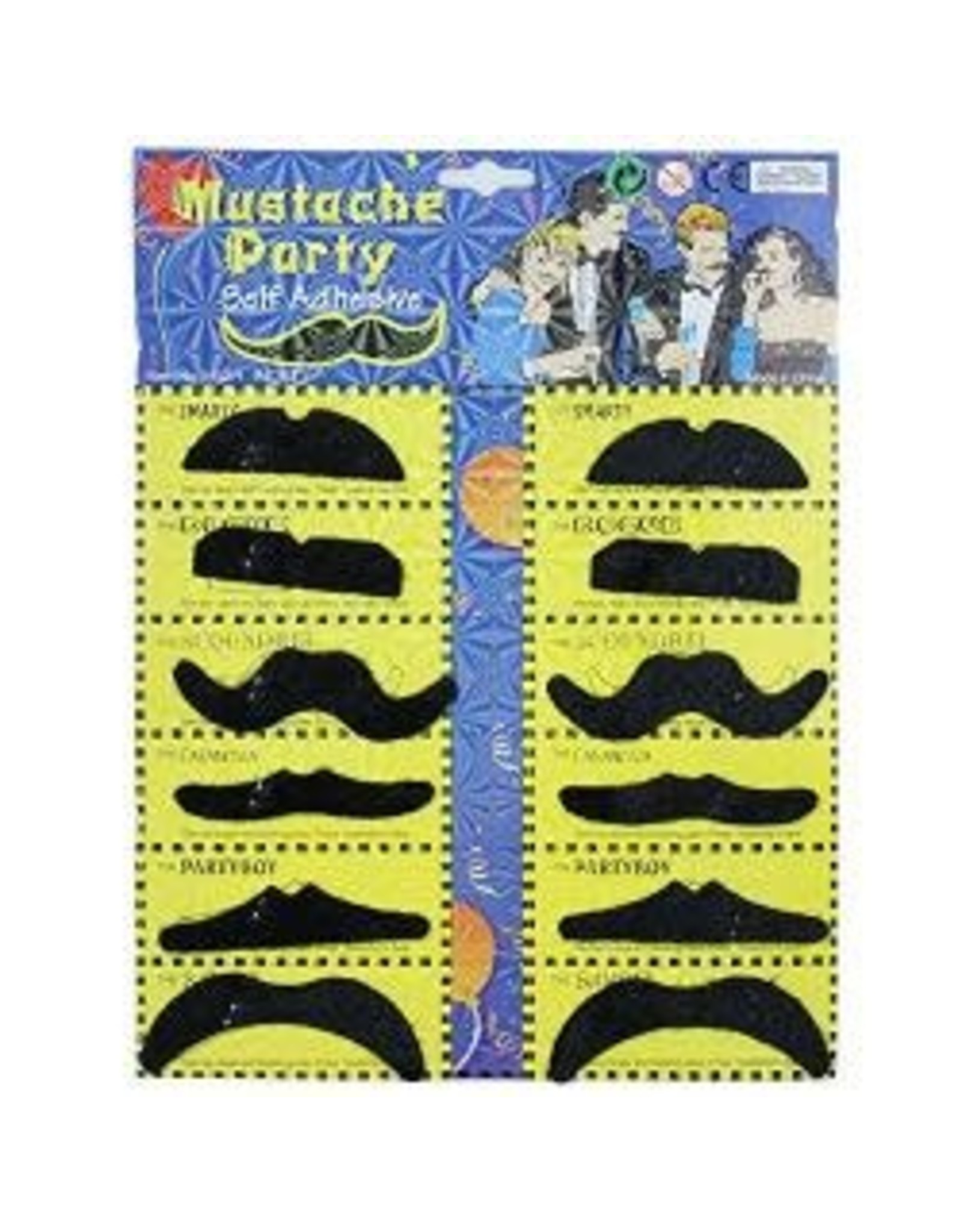 Vks Assorted Mustaches, Multi, Adult