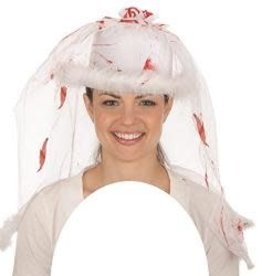 Jacobson Hat Co. Bloody Bride With Veil, White
