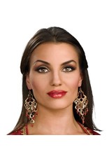 Rubie's Costumes Bollywood Jeweled Earrings, Gold