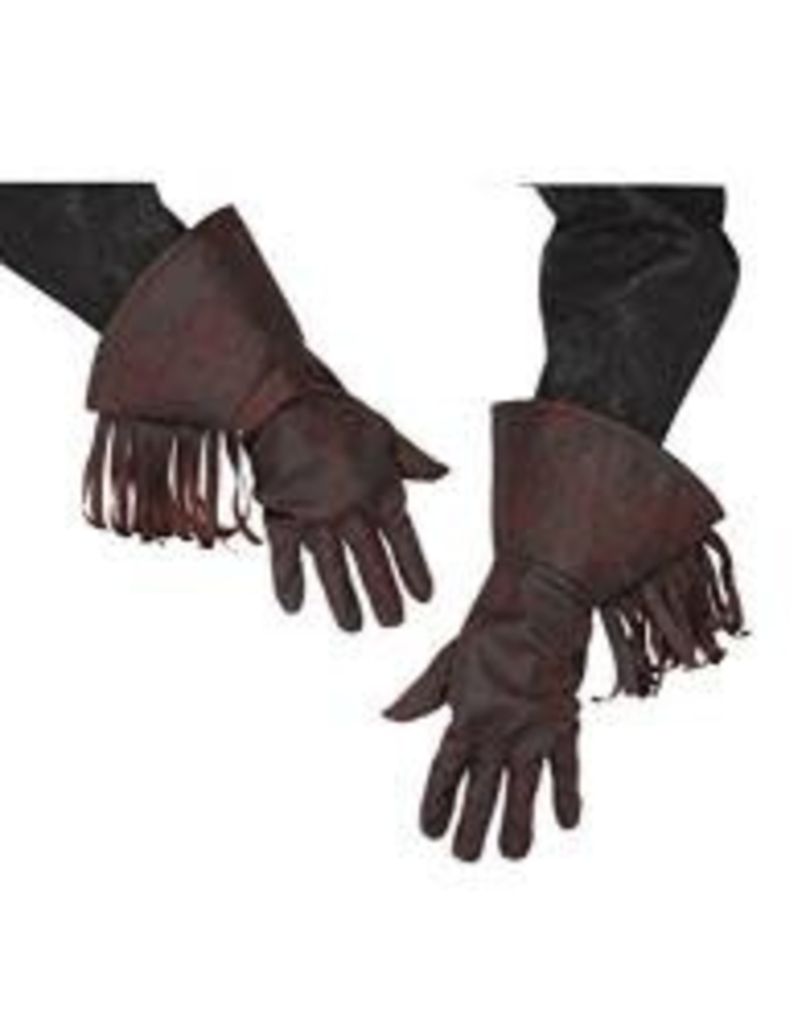 Fun World Cowboy Gloves, Brown, Adult