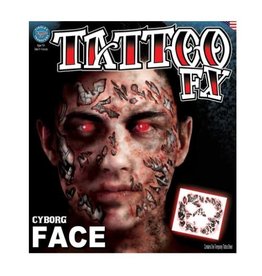 Tinsley Transfers Cyborg Face Tattoo