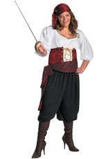 Disguise Inc First Mate, Black/Red/White, Xl - Plus Size