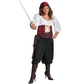 Disguise Inc First Mate, Black/Red/White, Xl - Plus Size