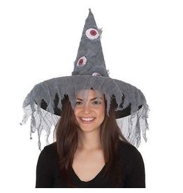 Jacobson Hat Co. Grey Mesh Witch Hat