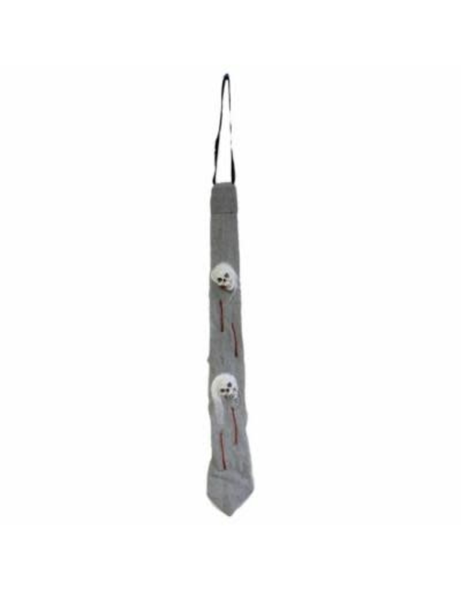 Jacobson Hat Co. Gray Zombie Tie With Skulls, Gray