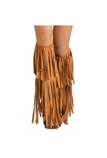 Fun World Groovy 60'S Fringe Boot Covers, Brown
