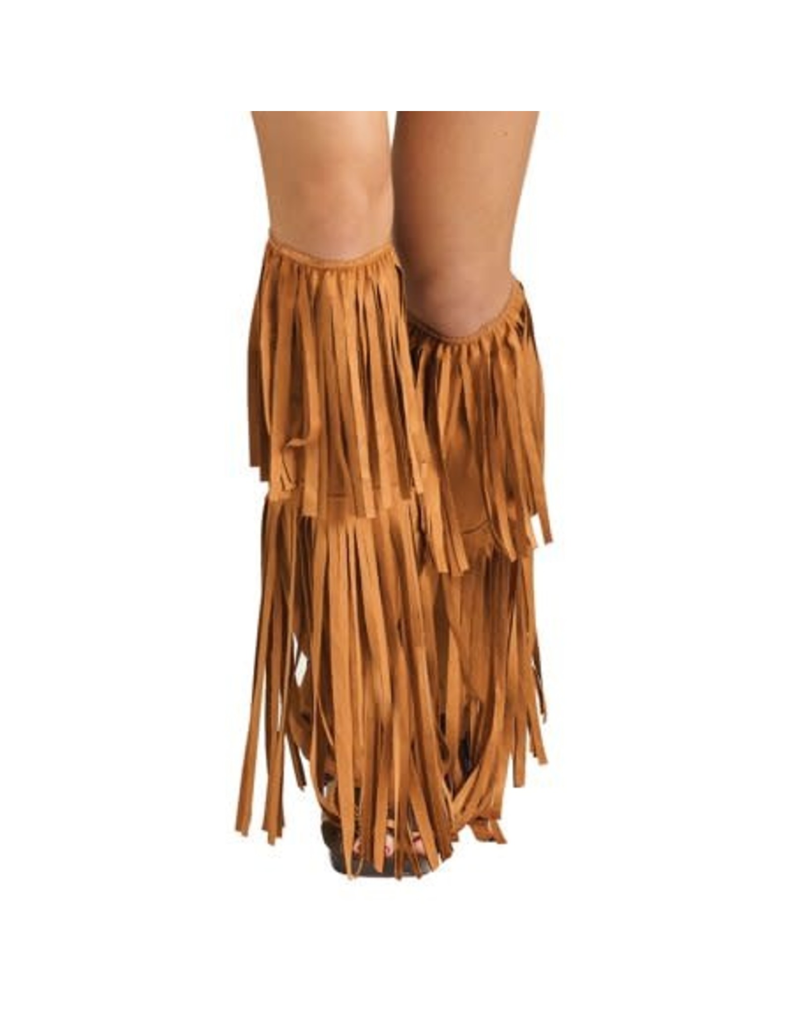 Fun World Groovy 60'S Fringe Boot Covers, Brown