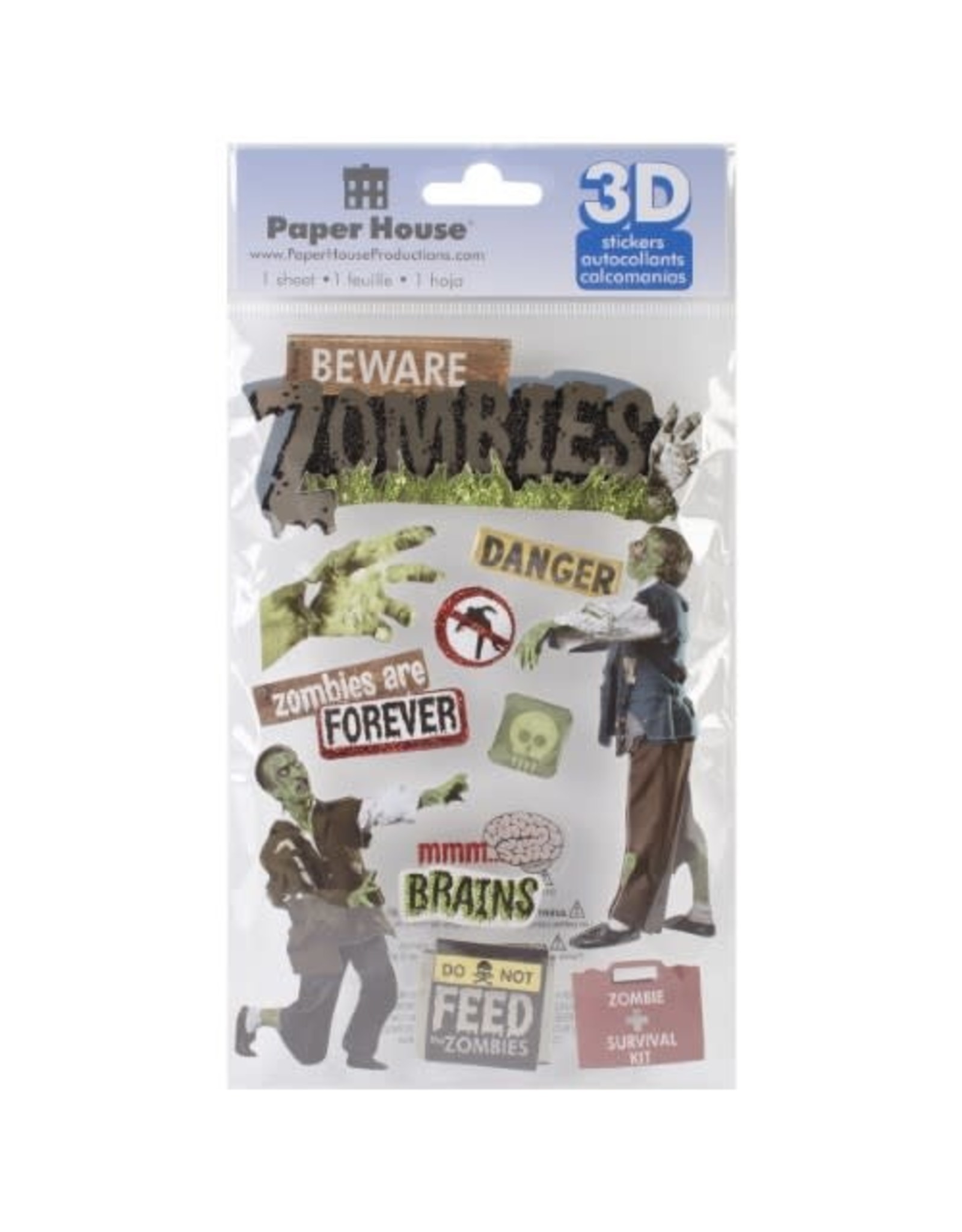 Paper House Zombie Stickers