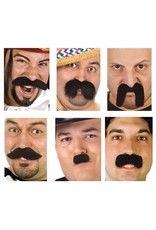 Fun World Costume Mustache, Black, Adult, 9268