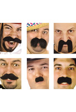 Fun World Costume Mustache, Black, Adult, 9268 Small Patch