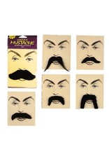 Fun World Costume Mustache, Black, Adult, 9268 Small Patch