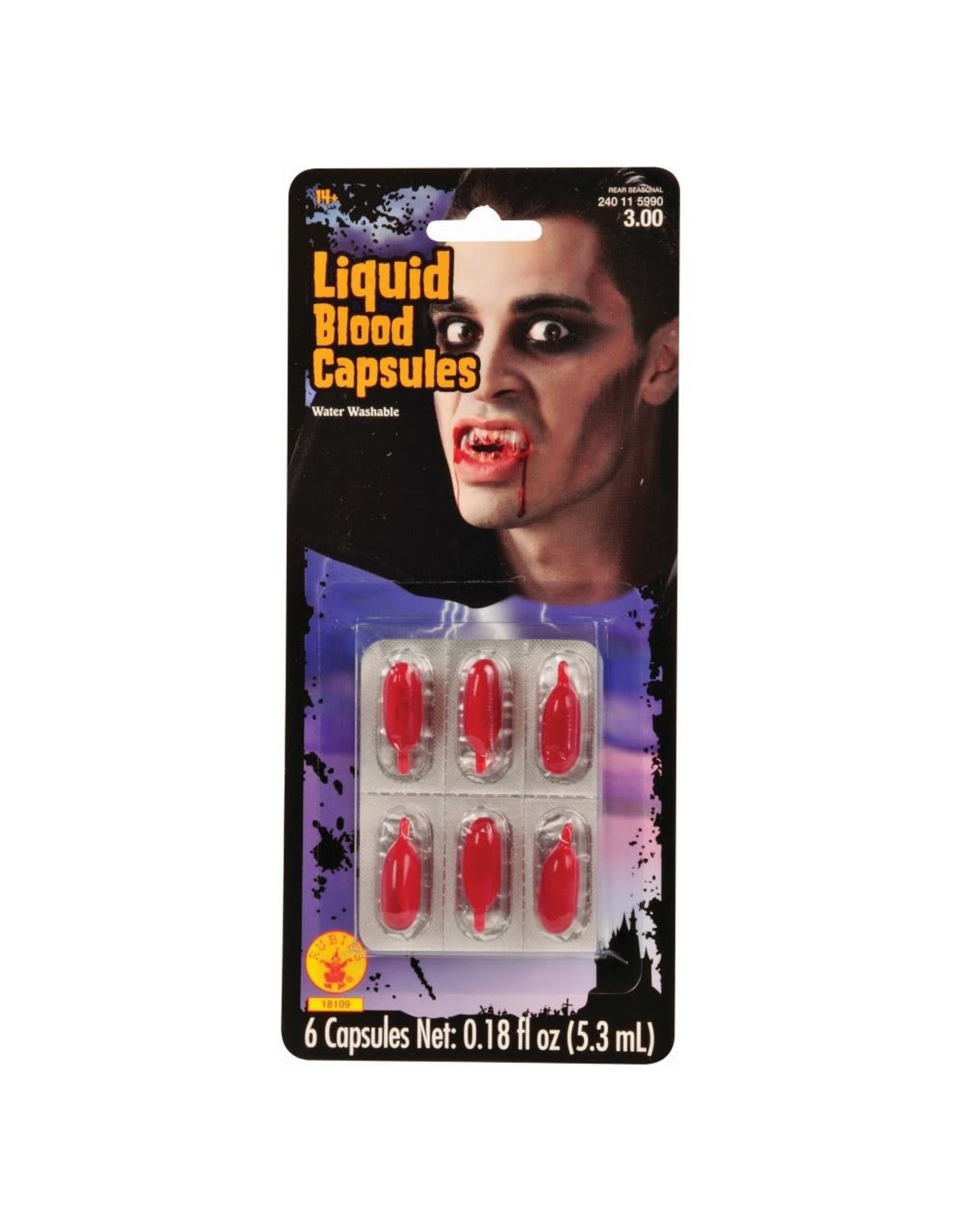 Rubie's Costumes Liquid Blood Capsules, Red, Order More, 18109