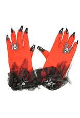 Jacobson Hat Co. Witch / Day Of The Dead Gloves, Red, Adult, 26405Rdao