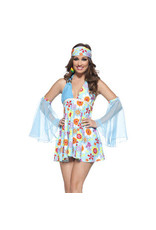 Underwraps Costumes Free Spirit, Blue, MEDIUM