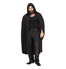 68"Hooded Cape Asst Colors - BLACK