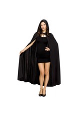68"Hooded Cape Asst Colors - BLACK
