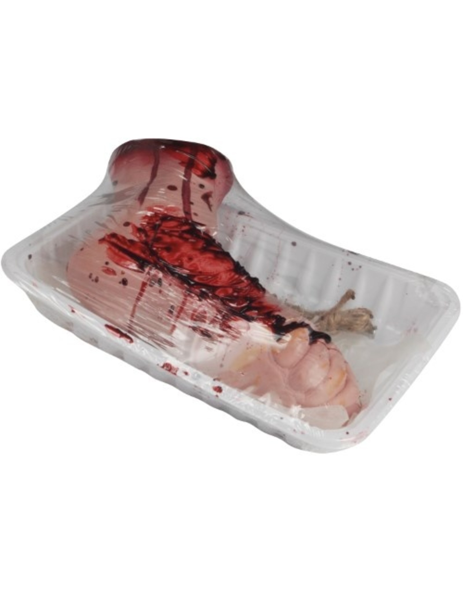BLOODY FOOT IN BUTCHER TRAY