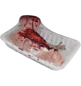 BLOODY FOOT IN BUTCHER TRAY