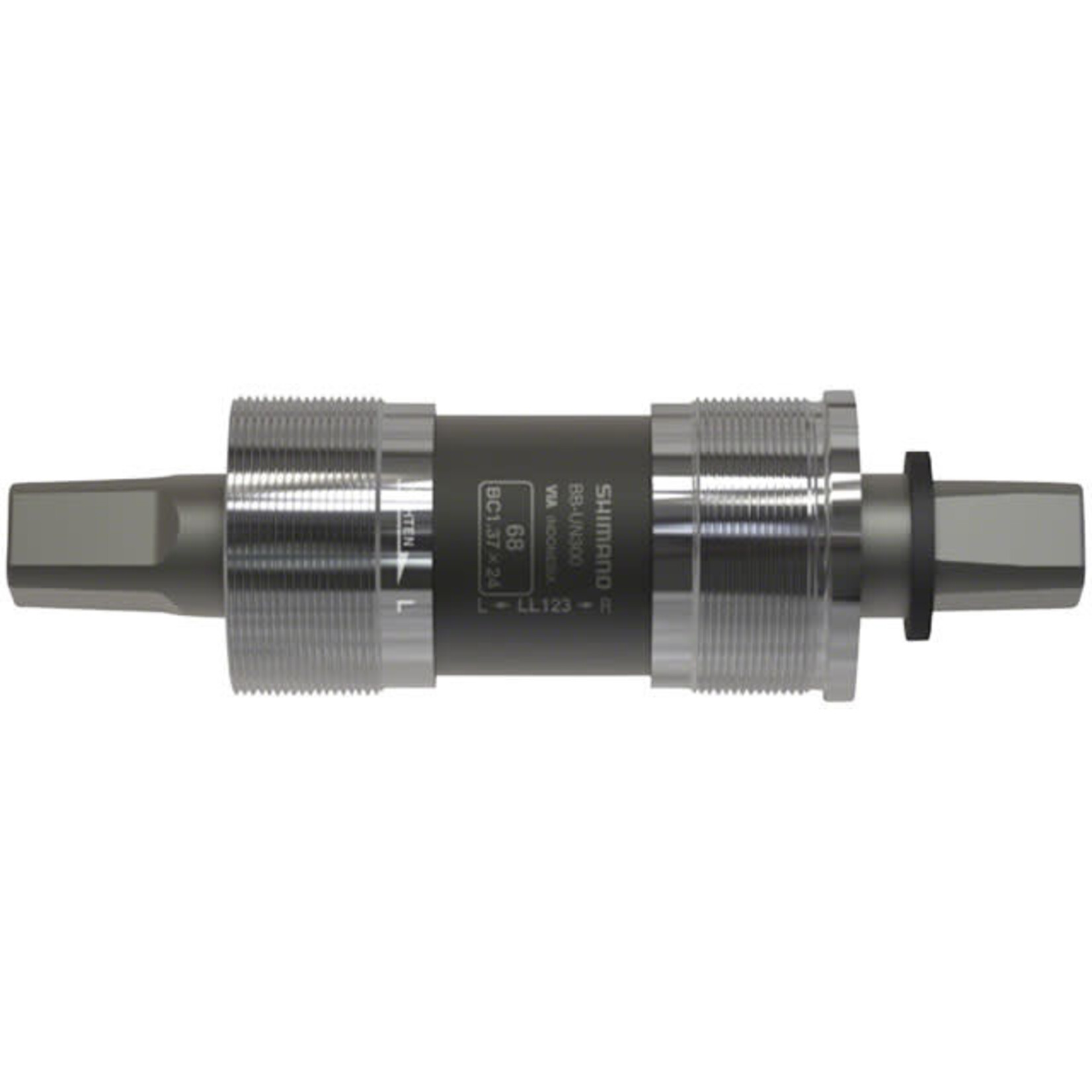Shimano BOTTOM BRACKET, BB-UN300, SPINDLE: SQUARE TYPE, SHELL: BSA 68MM, SPINDLE: 117.5MM, W/O FIXING BOLT
