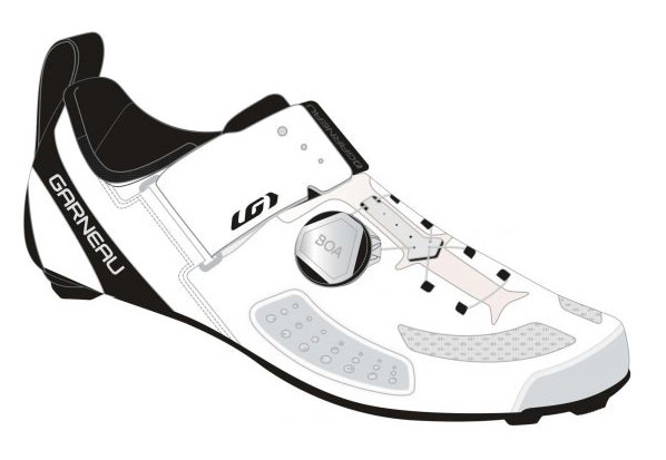 Louis Garneau Tri Air Lite Shoes, White / 42