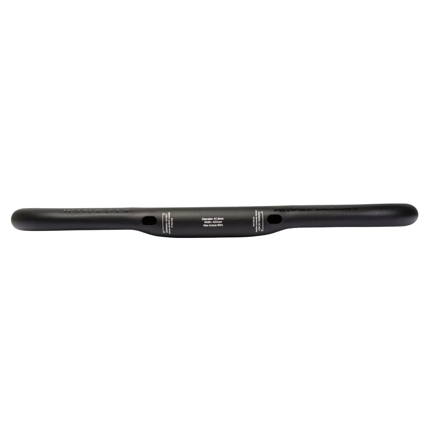 Profile Design Profile Design Wing 10a Time Trial Bar: 40cm, 31.8mm Bar Clamp, Black