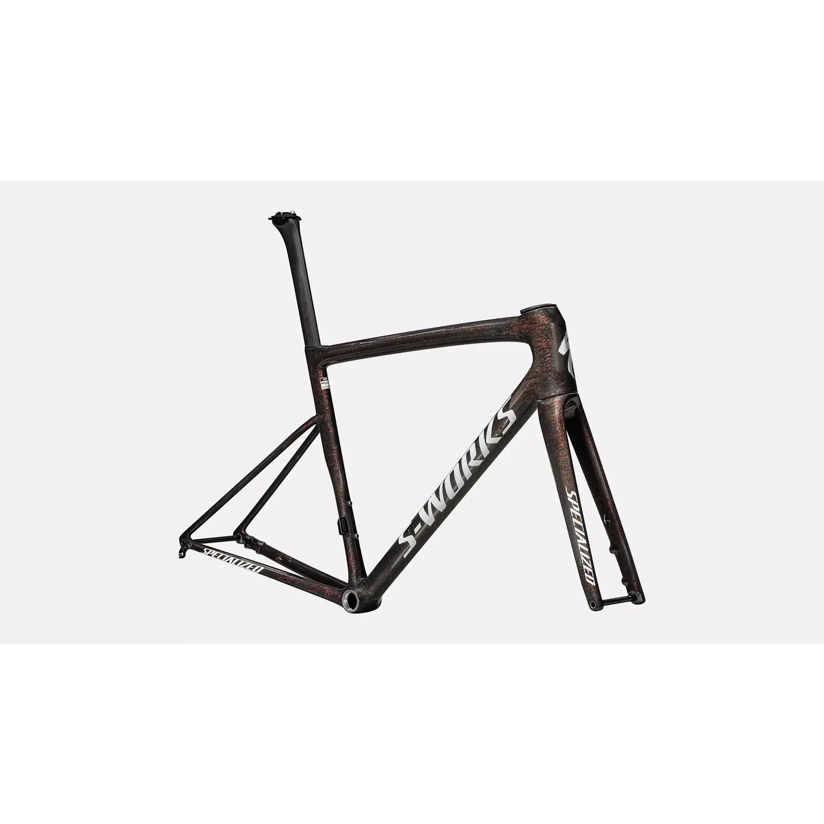 Specialized S-Works Tarmac SL8 Frameset Gloss Carbon / Red To Gold Blurred Speckle / Metallic White Silver