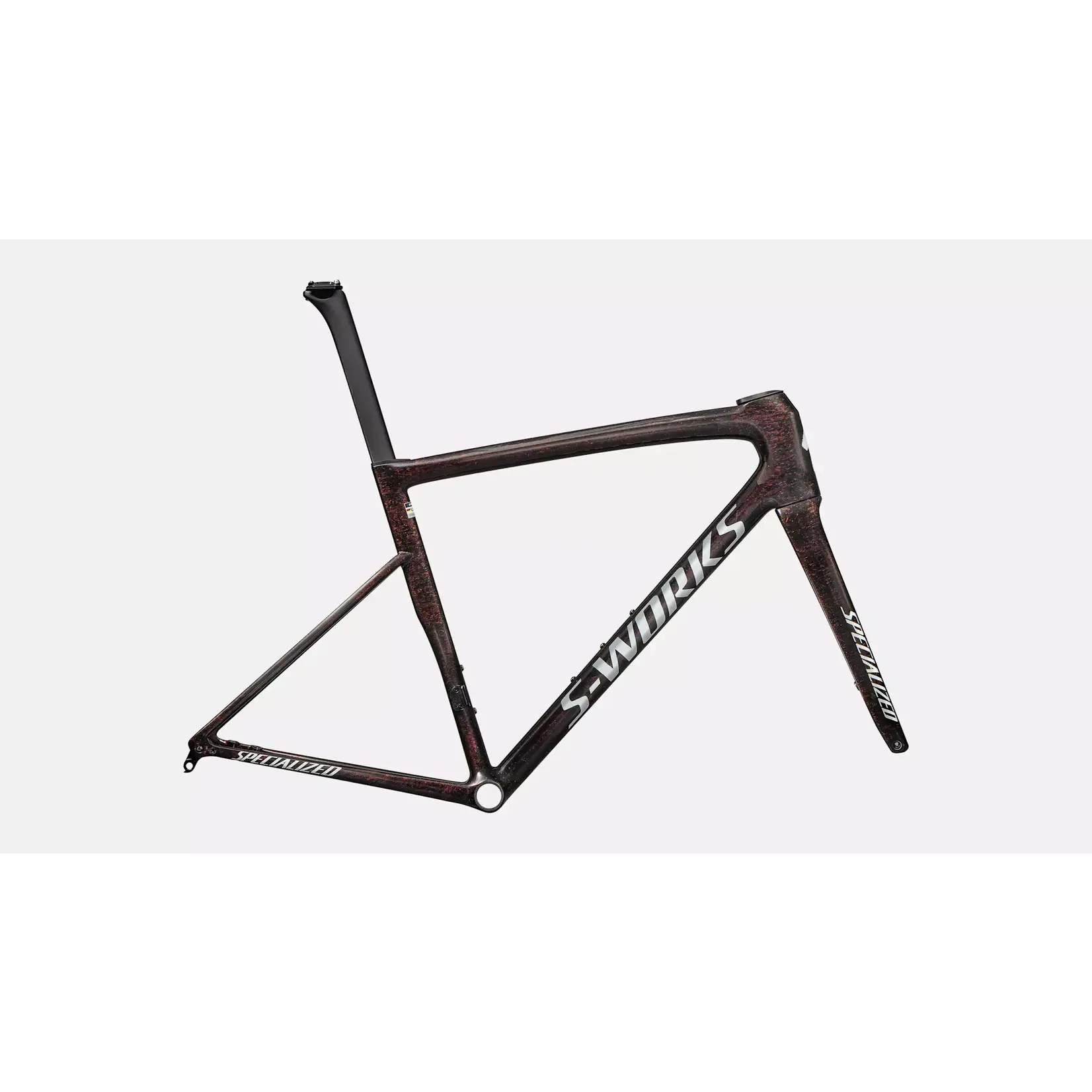 Specialized S-Works Tarmac SL8 Frameset Gloss Carbon / Red To Gold Blurred Speckle / Metallic White Silver