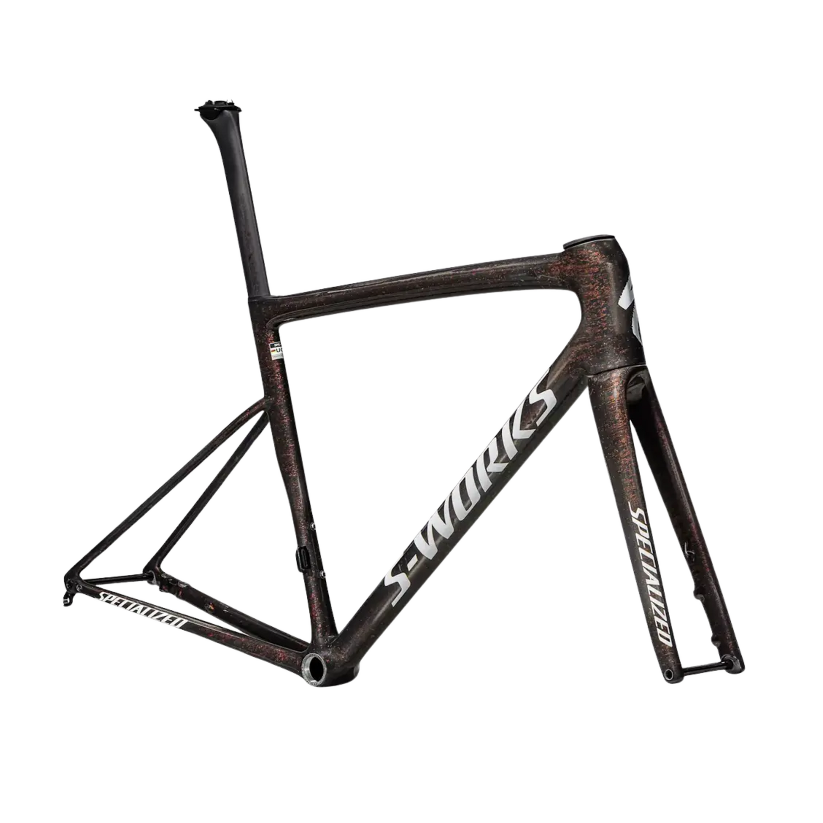 Specialized S-Works Tarmac SL8 Frameset Gloss Carbon / Red To Gold Blurred Speckle / Metallic White Silver