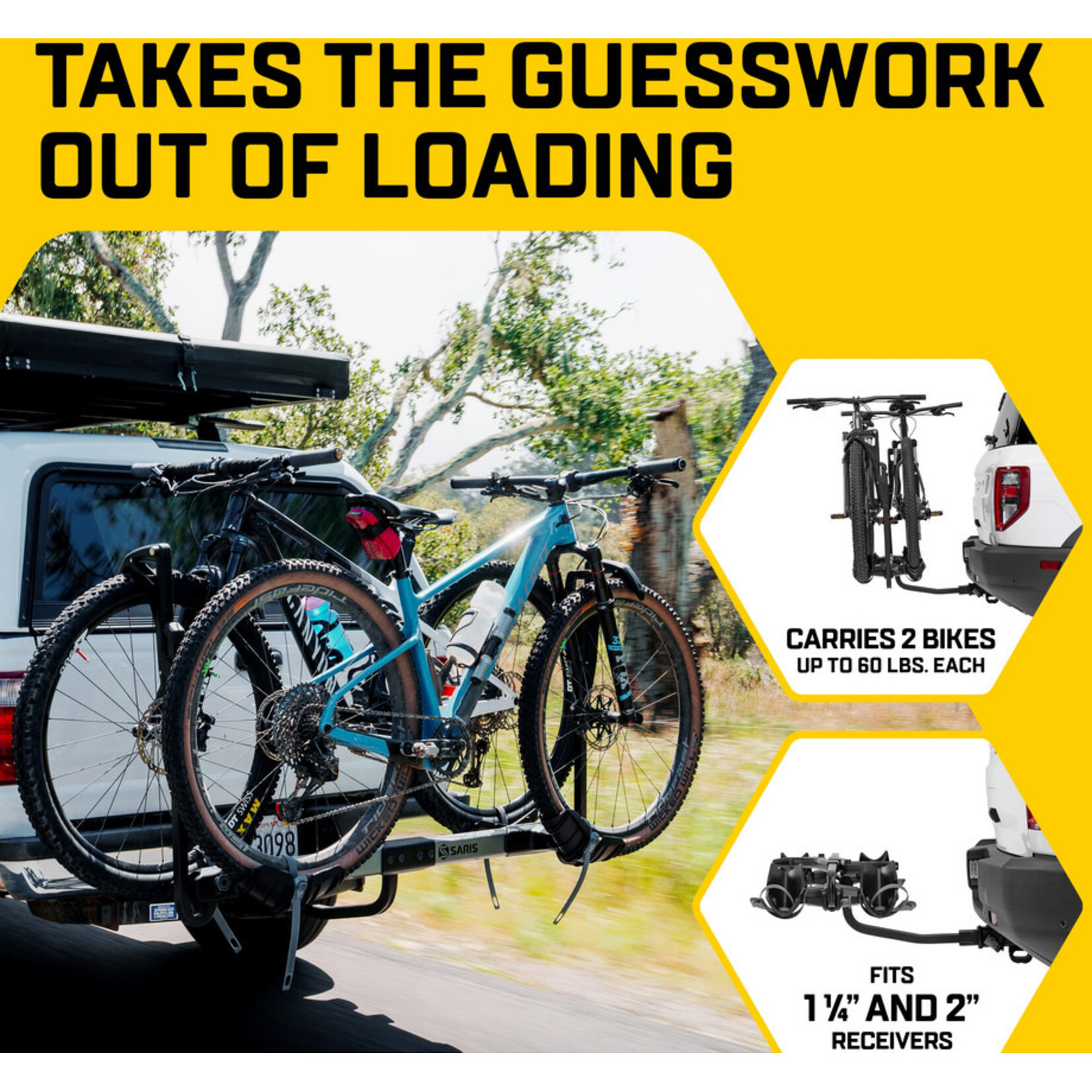 Saris 2025 Freedom 2-Bike Hitch Rack