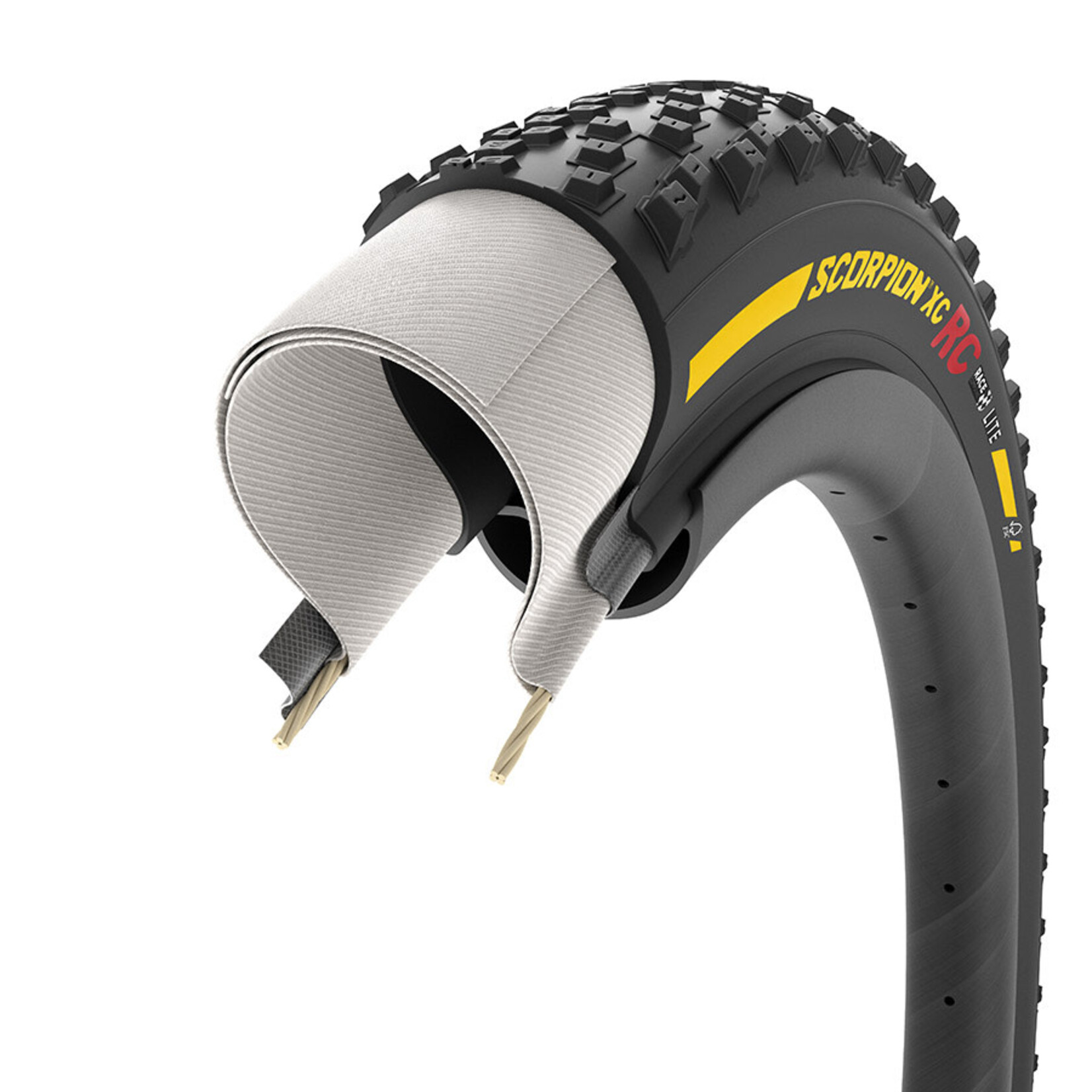 Pirelli Pirelli, Scorpion Race XC RC, Mountain Tire, 29x2.4, Folding, Tubeless Ready, Race XC Compound, ProWALL, 120TPI, Black