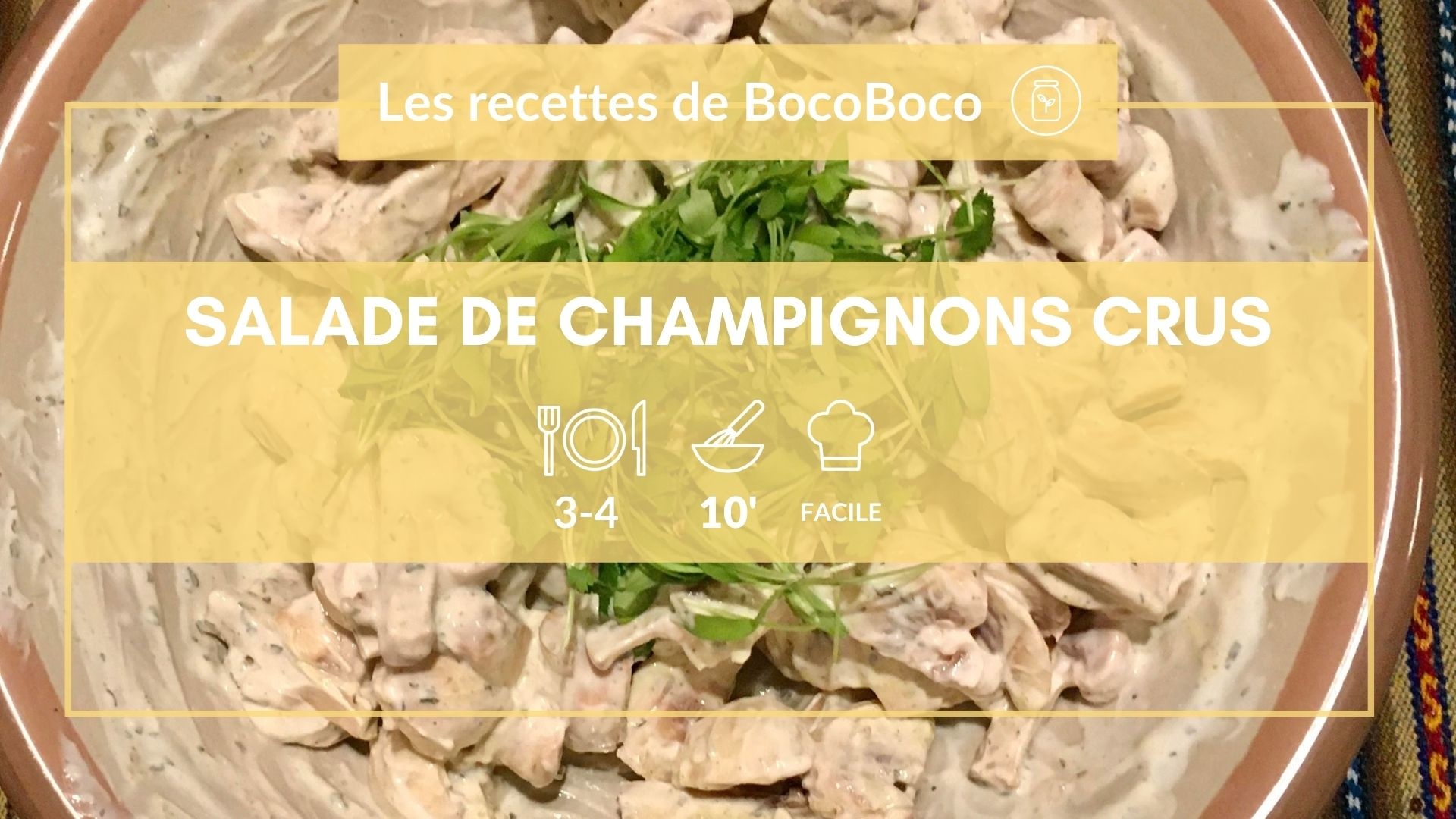 La recette de la semaine : salade express de champignons de paris au labneh