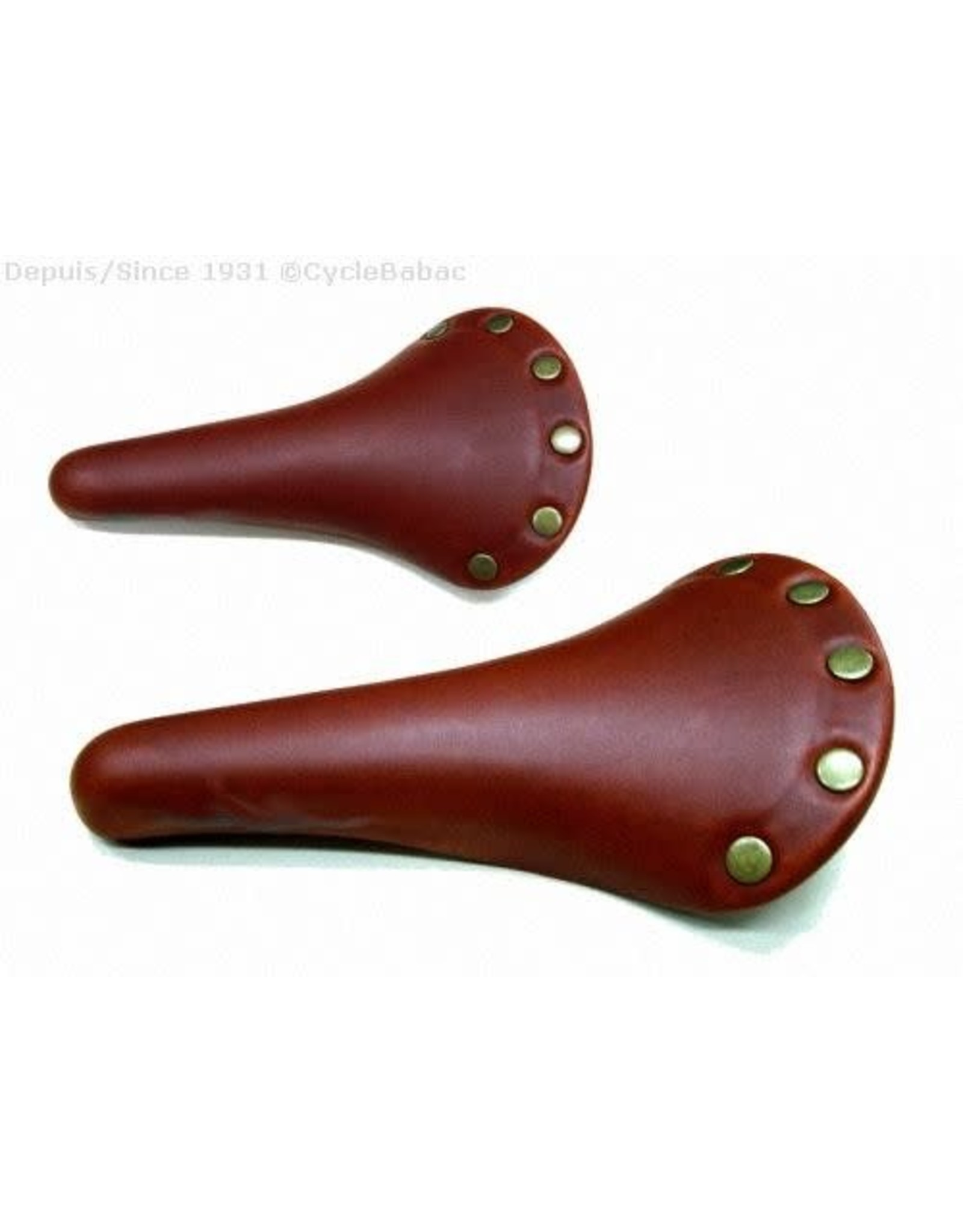 Bike Attitude Selle Cuir Route Rivet