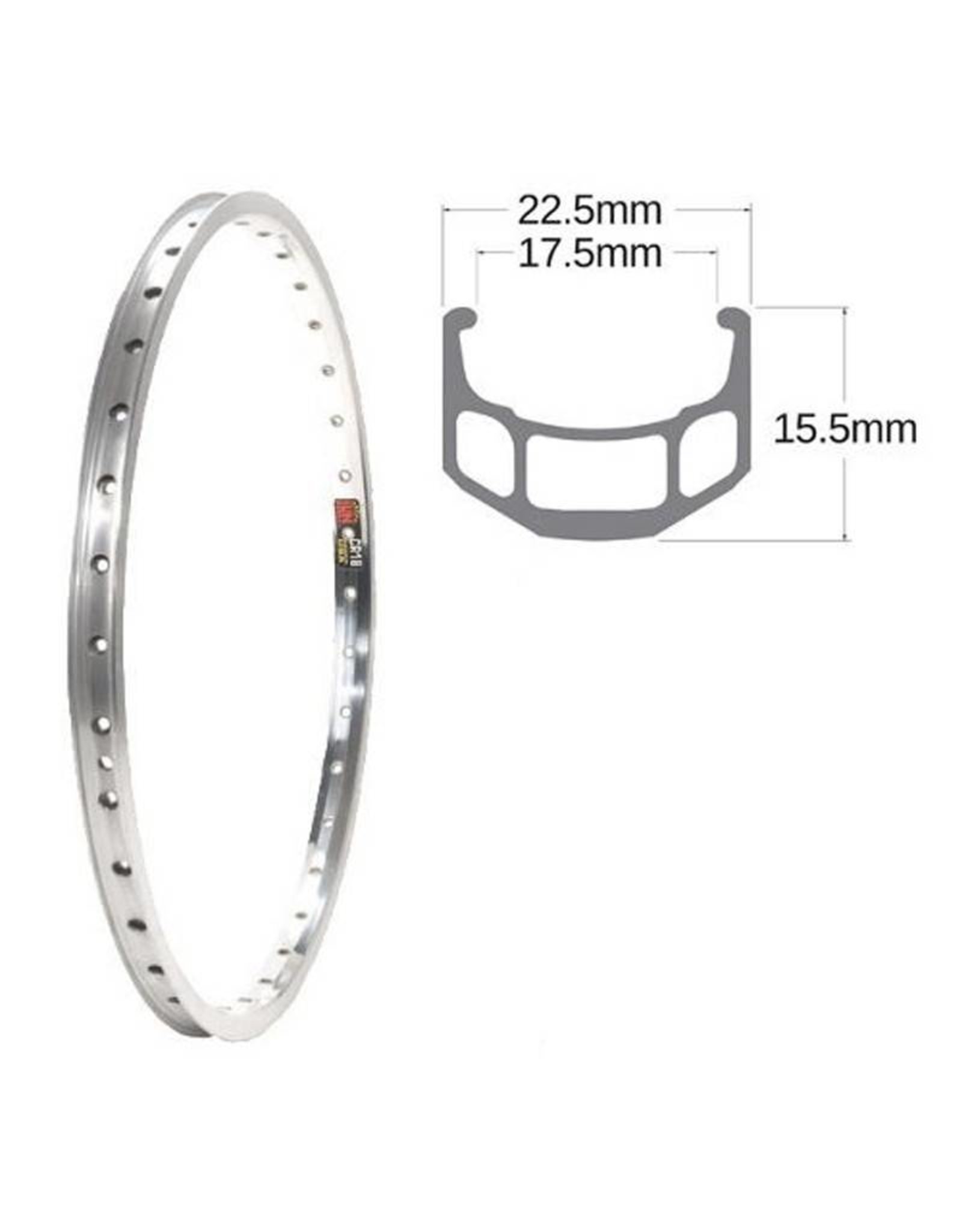 SUN RIMS Roue AV 27x1-1/4 CR18 Ecrou