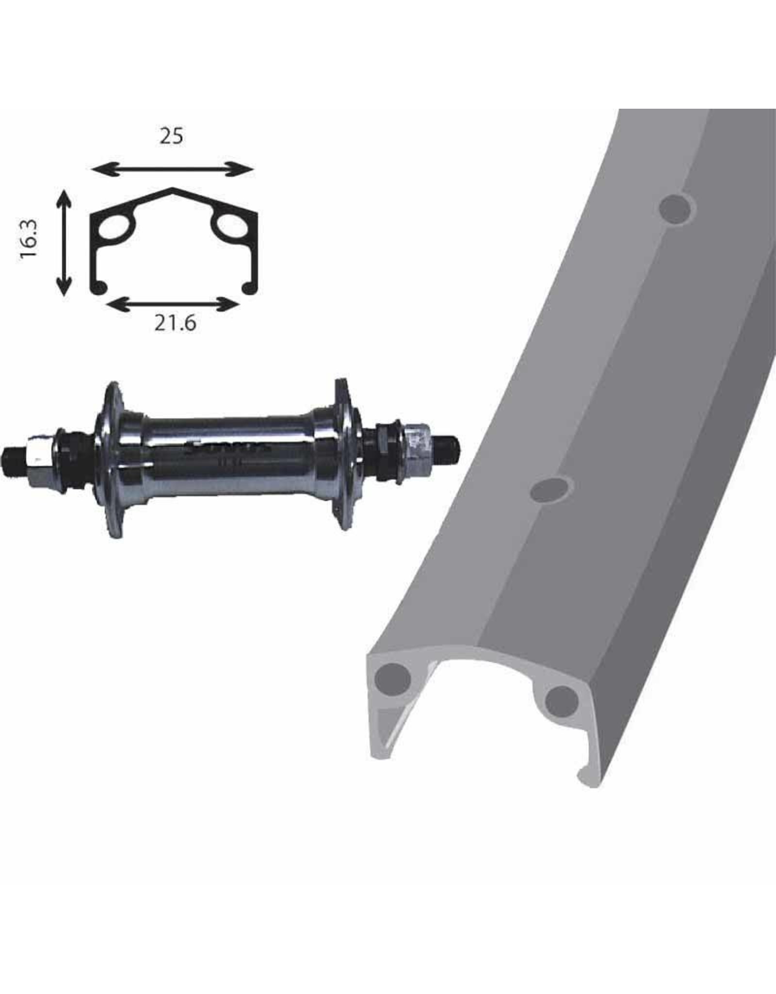 Damco 26 '' ALU front wheel