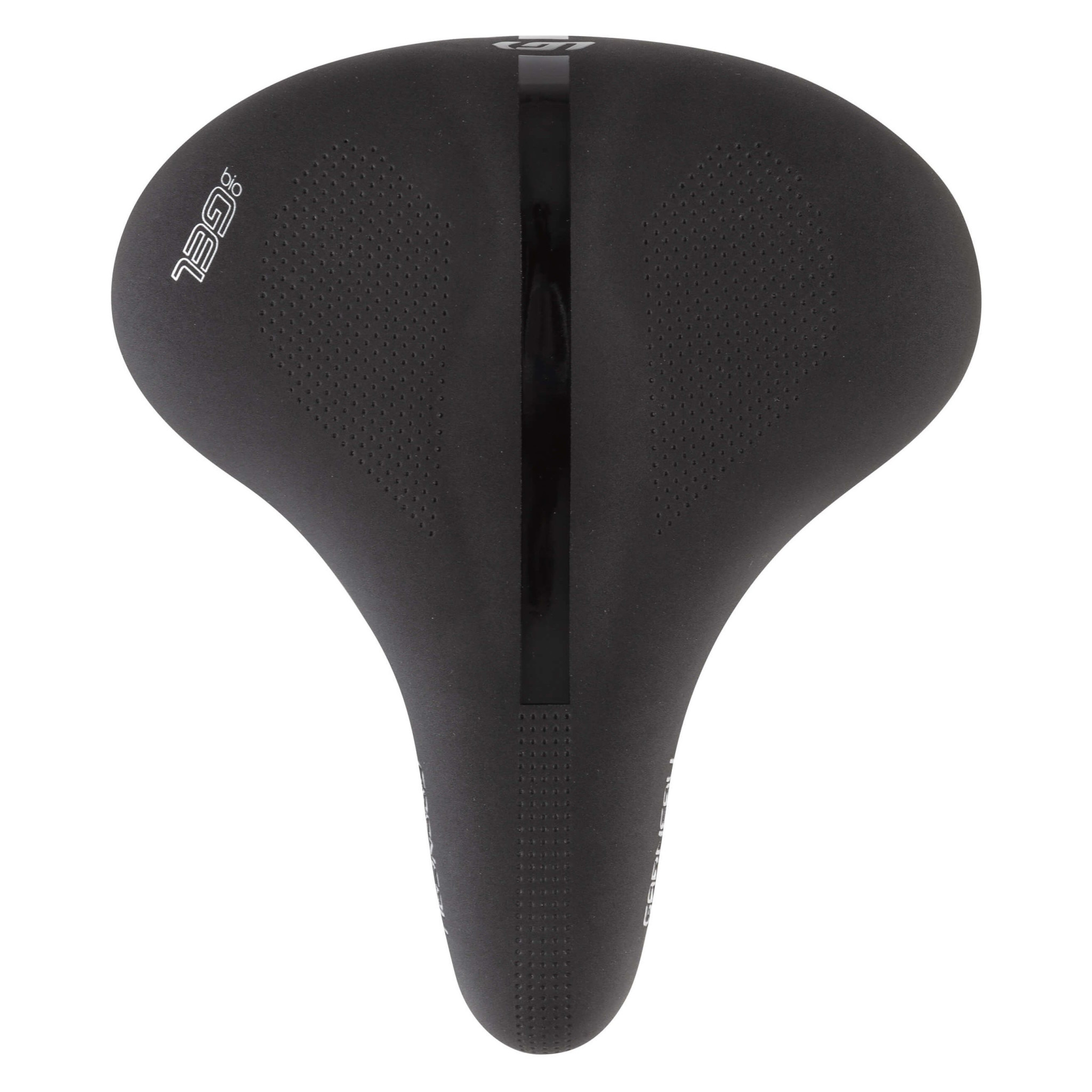 Selle Vélo Carbone Gel Noire/blanche - Rails Titane - NEUVE