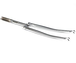 Fourche de VTT 26 en acier chromé 1 filetée avec pivot. Fourche de vélo pour VTT 26