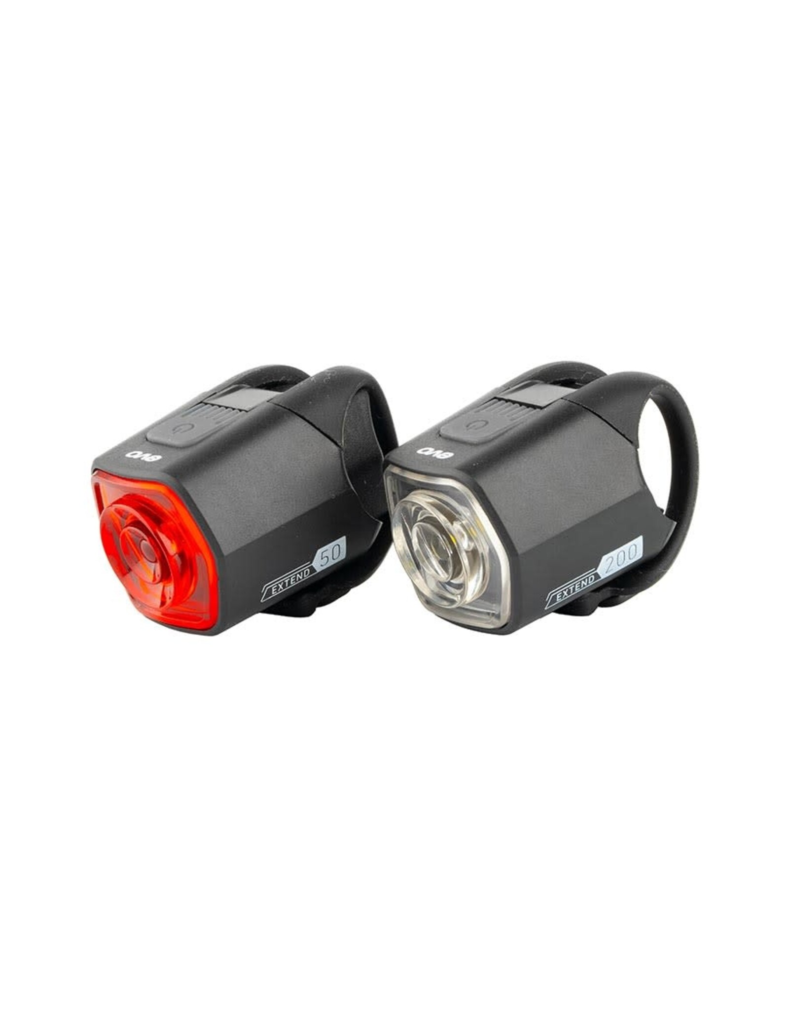 EVO NiteLight Extend 200/50, Light, Front and Rear, Black, Set