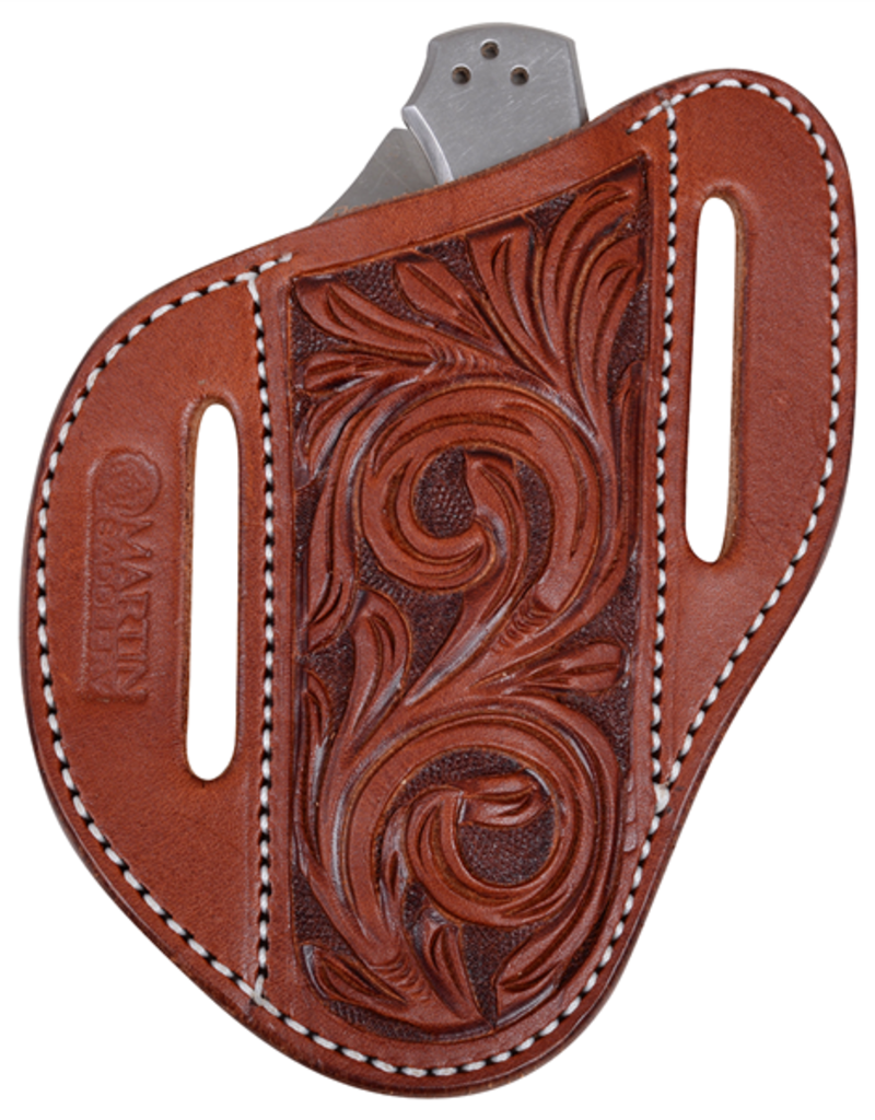 Classic Equine Knife Scabbord Angled Folding Knife Floral