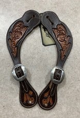 Professional's Choice Floral Spur Strap Choc Pecos