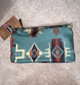 Justin Sm Cosmetic Bag Custom Turq Aztec