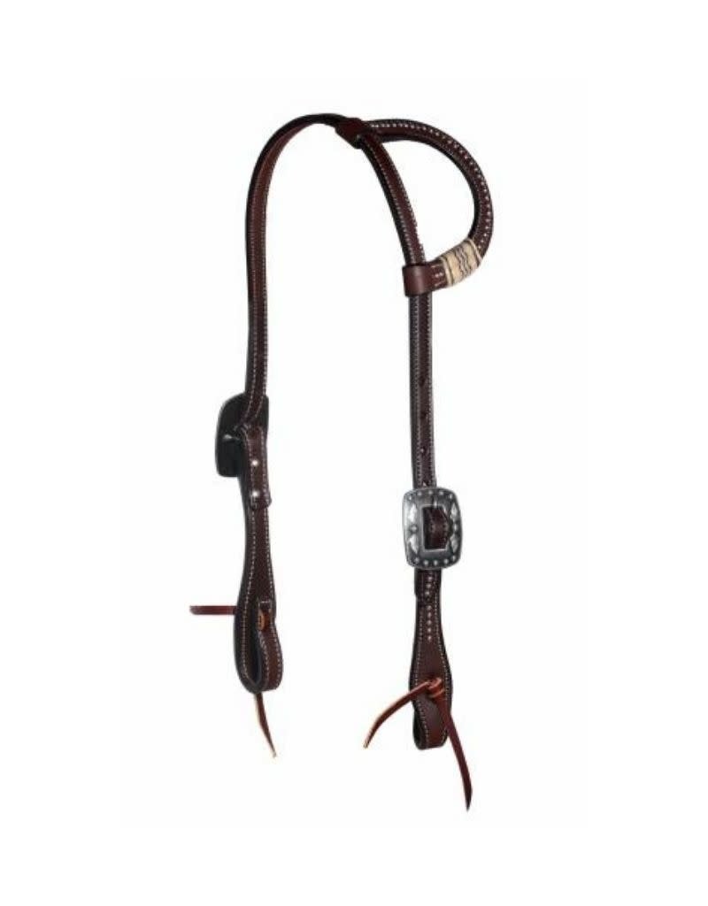 Professional's Choice Black Rawhide Dotted One-Ear Headstalls