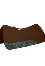 5 Star Equine Products 1" Dark Chocolate 30x30" Flex Fit Cut Out Turquoise Brown Cowboy Tool Wear Leathers