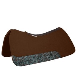 5 Star Equine Products 1" Dark Chocolate 30x30" Flex Fit Cut Out Turquoise Brown Cowboy Tool Wear Leathers